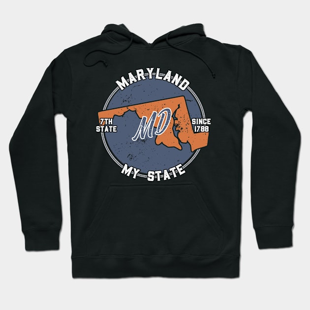 Maryland My State Patriot State Tourist Gift Hoodie by atomguy